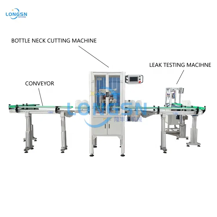 Customize automatic cutting trimming machine for plastic bottle bottle neck cutting line
