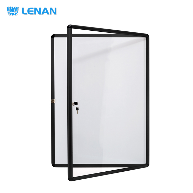 New arrival outdoor indoor magnetic dry erase message notice board wall mount lockable bulletin board