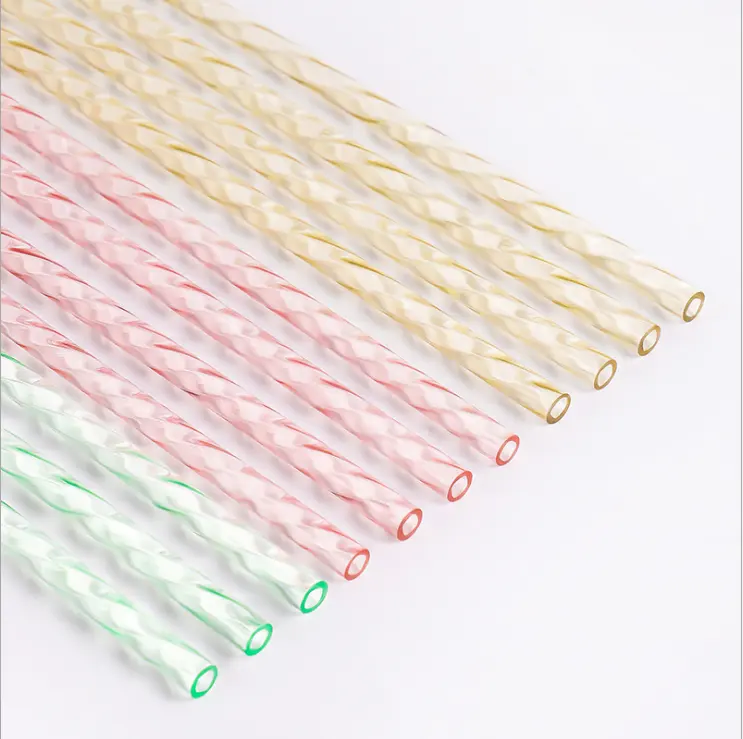 PETG cup straw custom color size straw crystal recyclable straw for birthday party bar