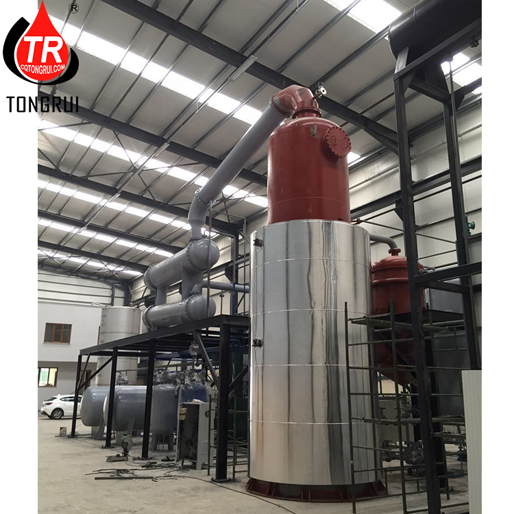 engine oil to base oil recycle plant without adding acid