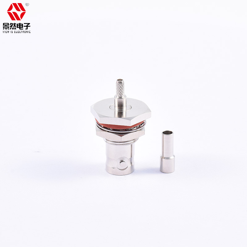 Factory outlet BNC female connector bulkhead mount waterproof crimp RG316 CABLE 50ohm HEX 17.5 BNC RF connector