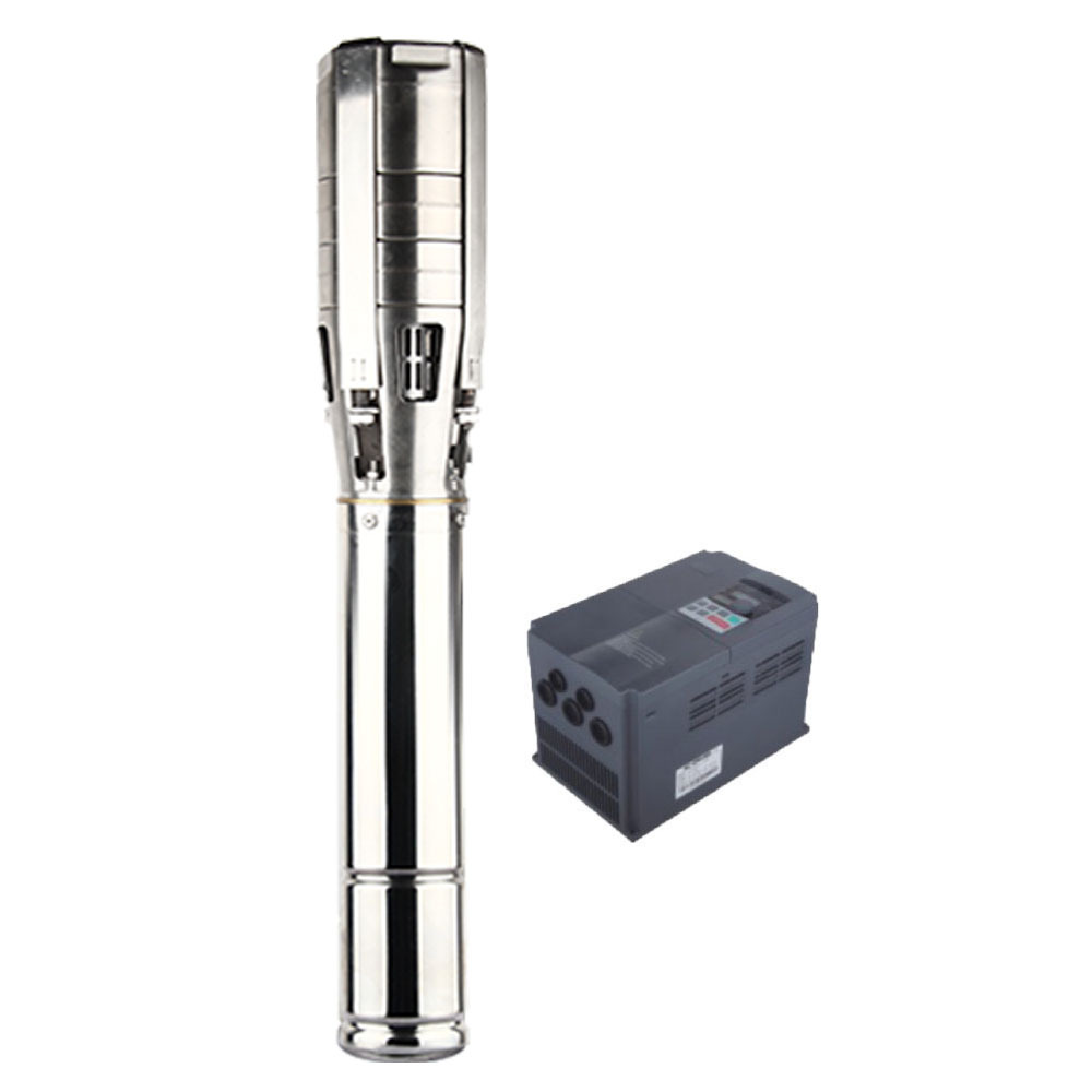 Factory Direct 6 Inch 11000W Water-Cooled Motor Stainless Steel Deep Well Pump AC/DC Solar Water Pump