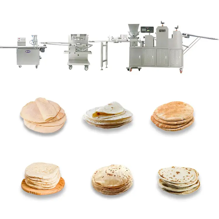 Automatic Arabic bread maker baker and cooling conveyor / Arabic bread making production line making machine