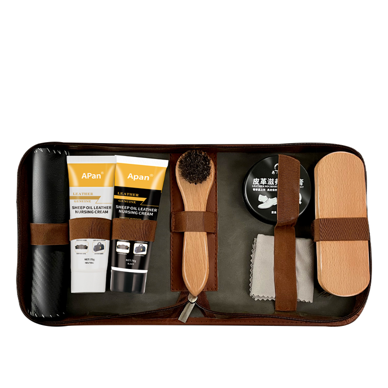 Factory Manufacturer High Quality Leather Shoe Polish Cleaning Brushes Kit Shoe Care Kits