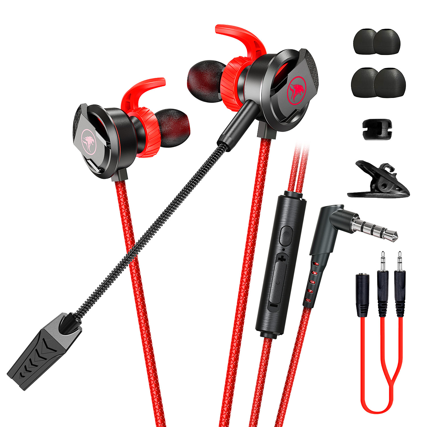Xmowi Rx3 Игровые наушники со съемной микрофоном шумоизоляция in-Ear E-Спорт проводные наушники вкладыши мощные басы, гарнитура с микрофоном