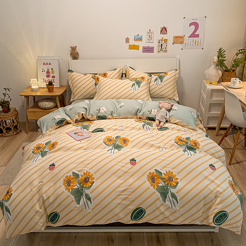 40S 100% 100 Cotton Printed Duvet Cover Bedding Set Sets