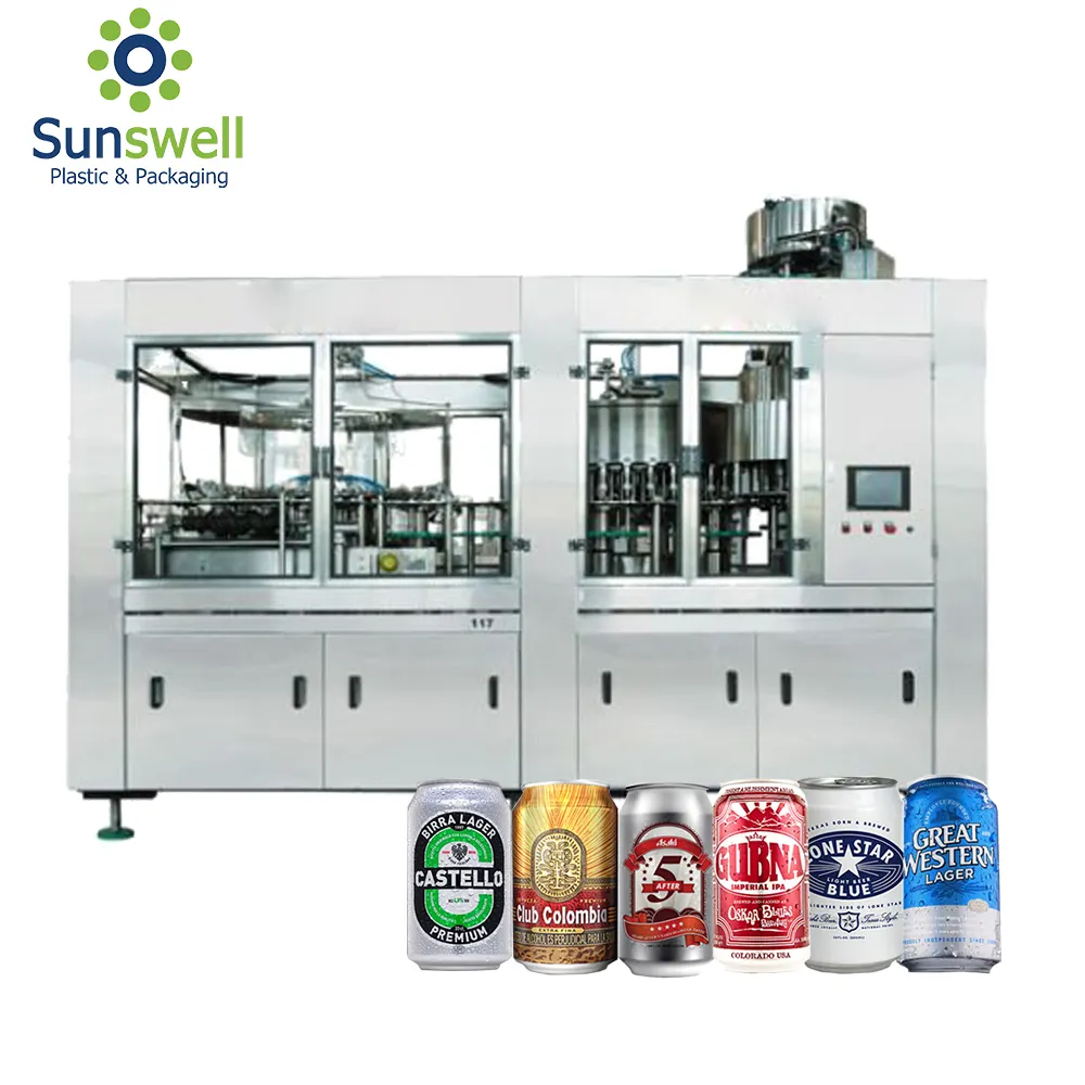Automatic Aluminum Carbonated beverage Filling machine Capping Machine carbonated filling line