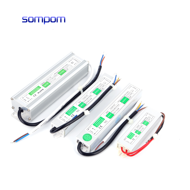 Водонепроницаемый светодиодный источник питания OEM AC DC 60w 120w 250w 300w 24v 12v 5v 5a 2.5a 10a ip 67