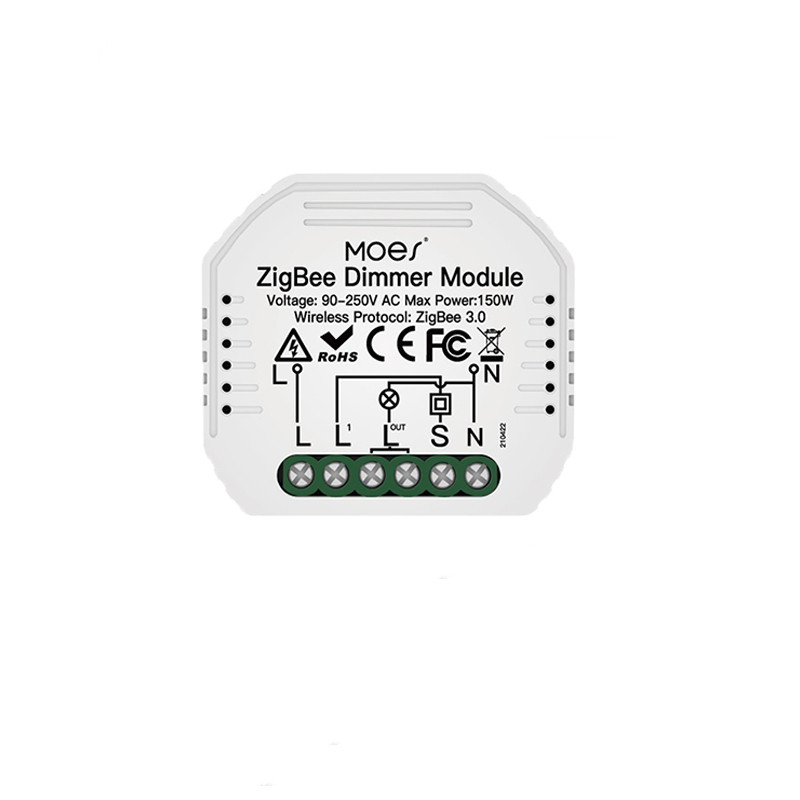 Tuya ZigBee 3,0 мини Smart Wifi светильник Диммер переключатель 100-240V 1-way управление реле модули автоматизации работы с Alexa Google Home