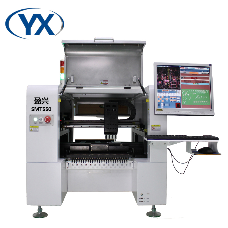 SMT550 SMT Chip Mounter With Guide Screw Servo Motor Mounting for 0201-40*40mm Product 2021 Pick and Place Robot Machine