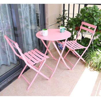 Simple Table Chair Leisure Outdoor Courtyard Table Chair Set Folding Portable Small Family Table Chair Combinat