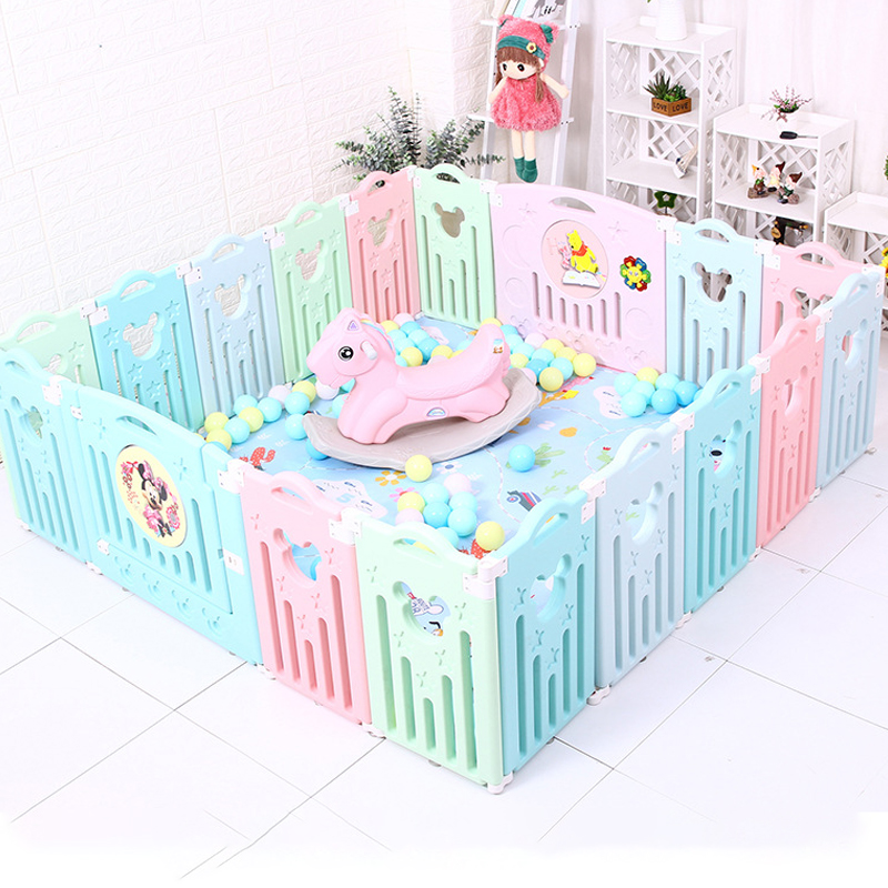 C'dear Indoor Children Play Yard Portable Safety Fence Kids Removable Cheap Play Yard Soft Fence For Babies And Children