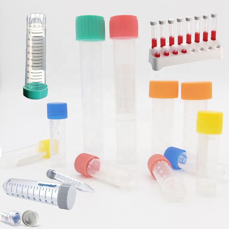 1ml 5ml 10ml 100ml plastic small test tube with screw top plastic