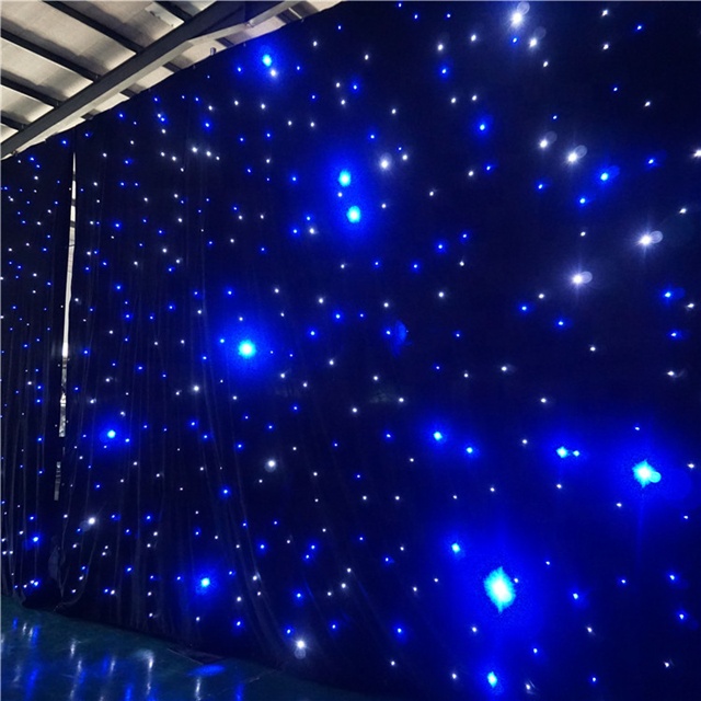 LED Star light Cloth Curtain For Wedding Stage Backdrop Decoration