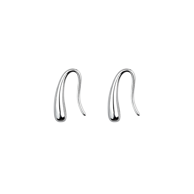 Personality Water Drop Silver Rose Gold Earrings Silver Color Small Cute Earring For Women Girl