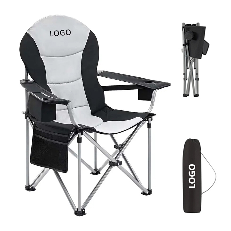 Portable Folding Outdoor Oxford Folding Camping Chairs Beach Fishing Chairs for Park Use with Cooler Bag