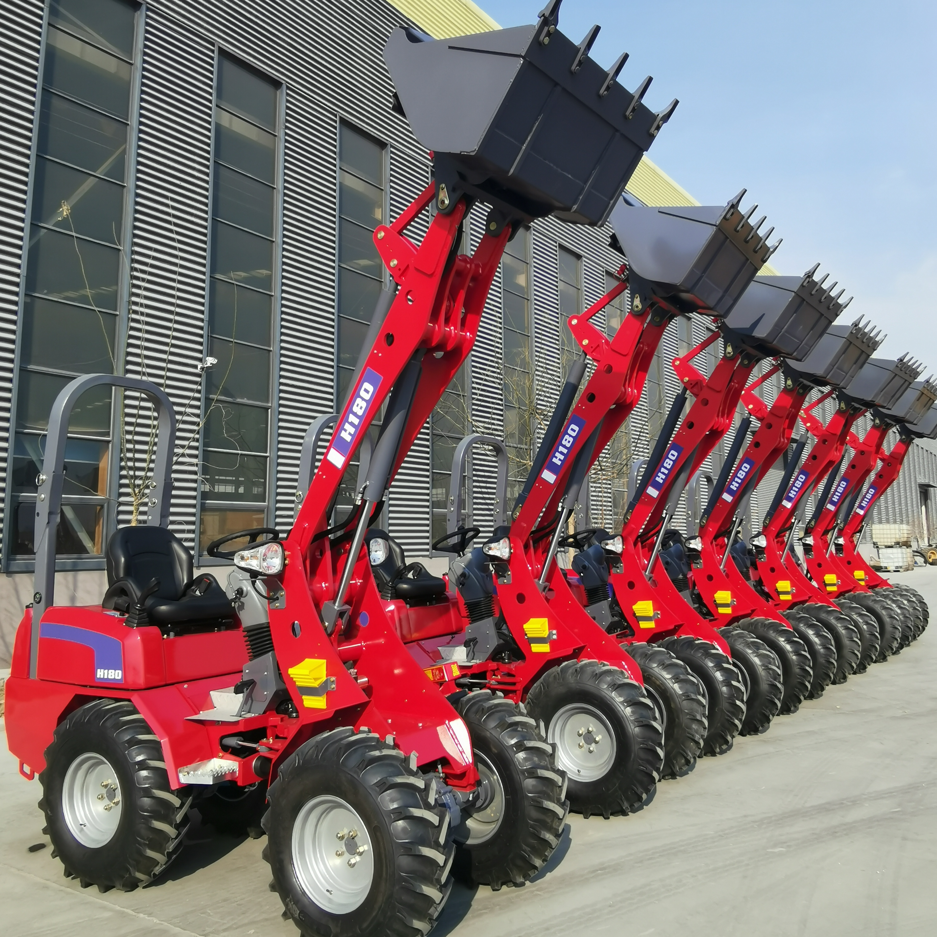 China HUAYA factory automatic H180 high quality small front end loader wheel loader with EPA/Euro5/attachments