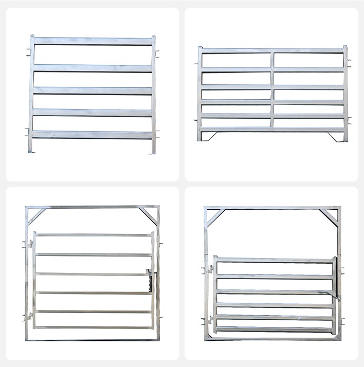 China 4/5/6 Bars Pre-galvanized Sheep Ranch Corral FenceGate Australia Galvanized Metal Livestock Cattle Yard Panel For Sale