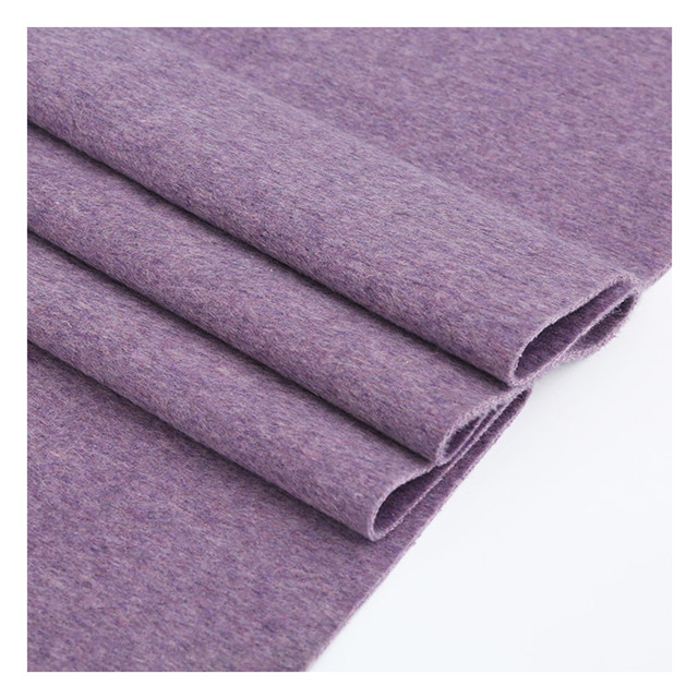 New albaca plain fabric double-sided leisure textile wool fabric woolen cashmere chemical fiber fabric customization