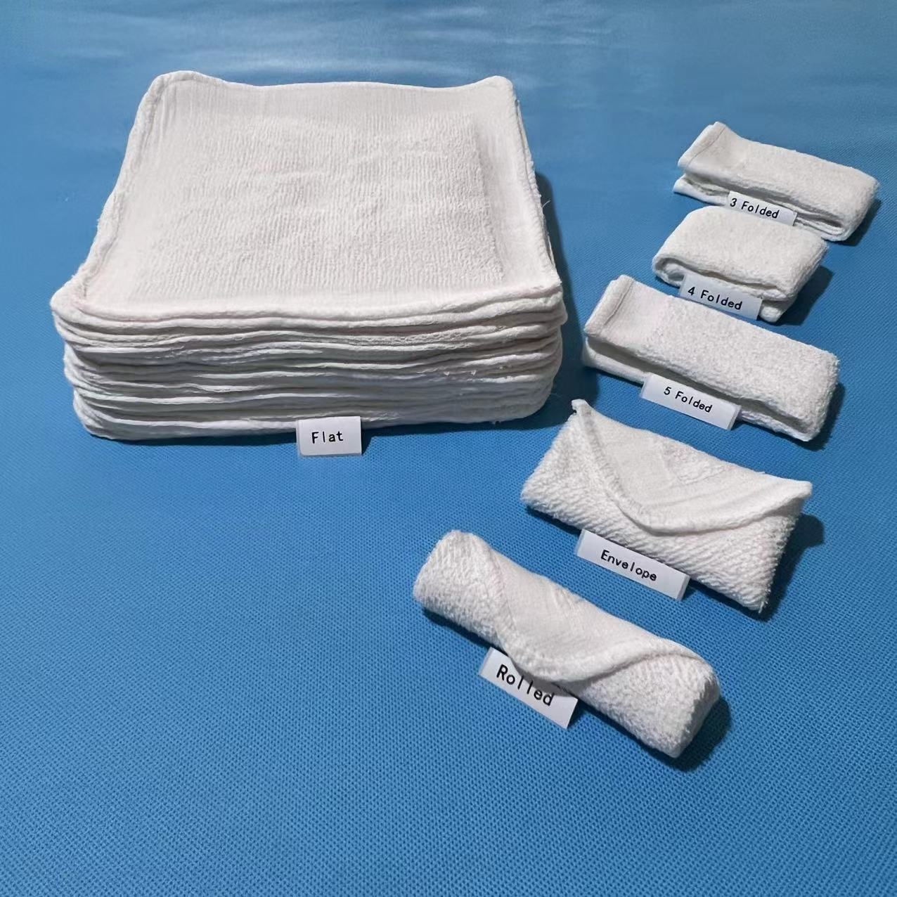All kinds of packages Cotton white small disposable face towel for wet towels for airplane for restaurant