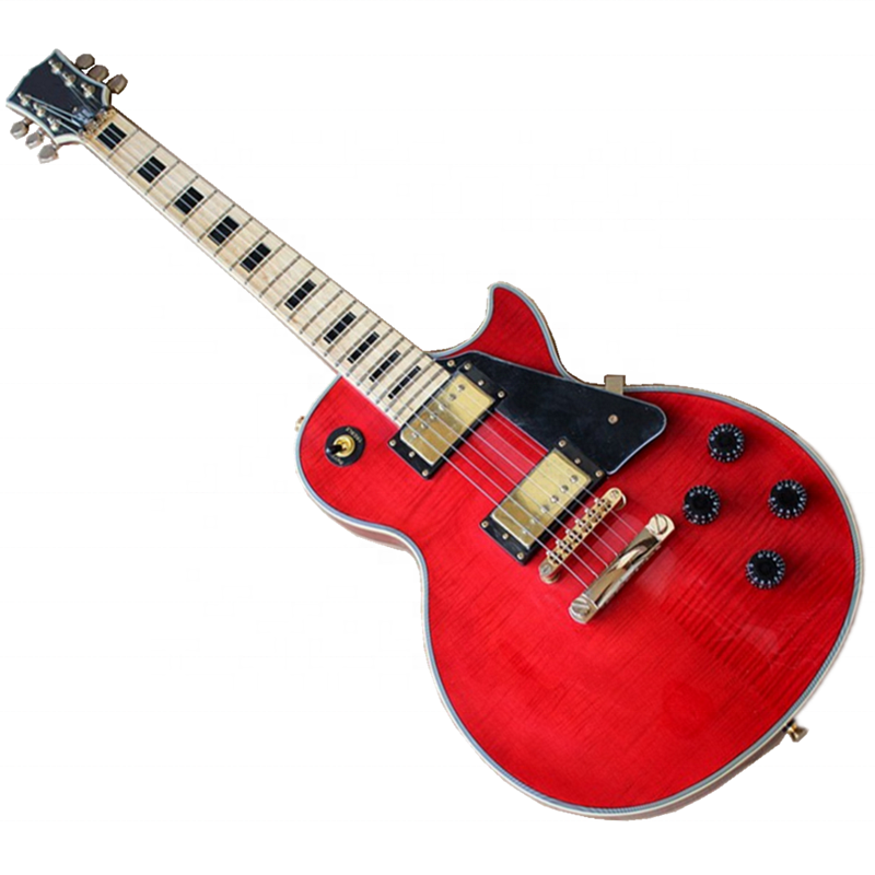 Китайские бренды, электрическая гитара Red Body lp с золотой фурнитурой, кленовый гриф