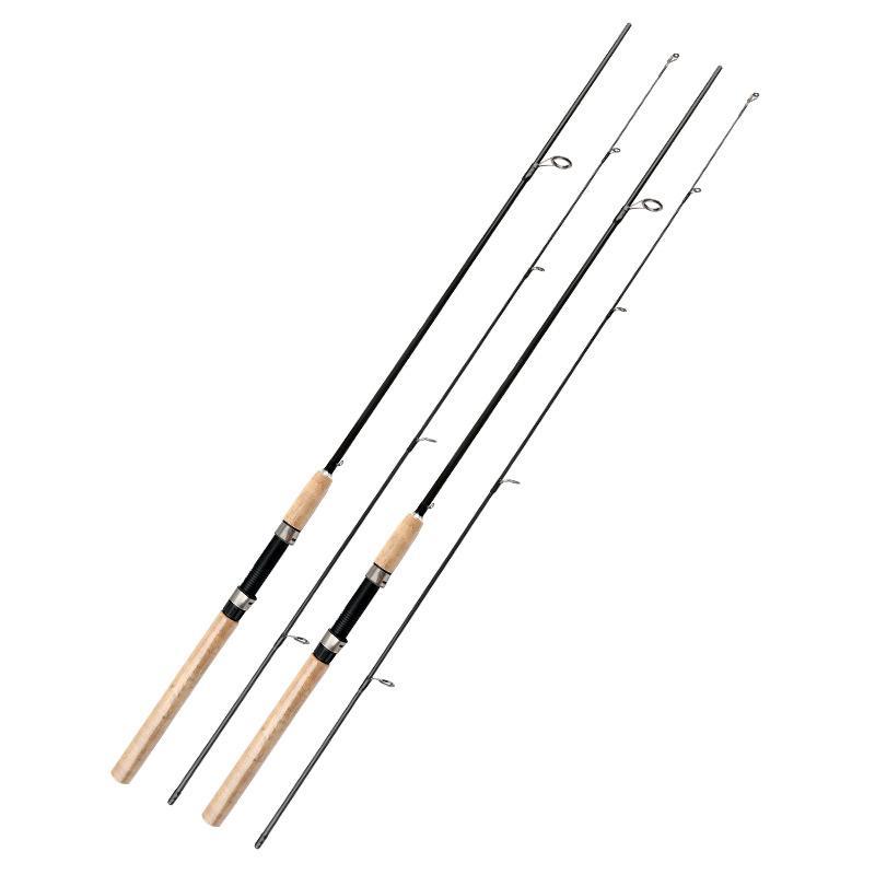 Ultra-Light Carbon Fiber Slow Action Lure Rod - 2 Piece Crappie Fishing Rod with Cork Handle