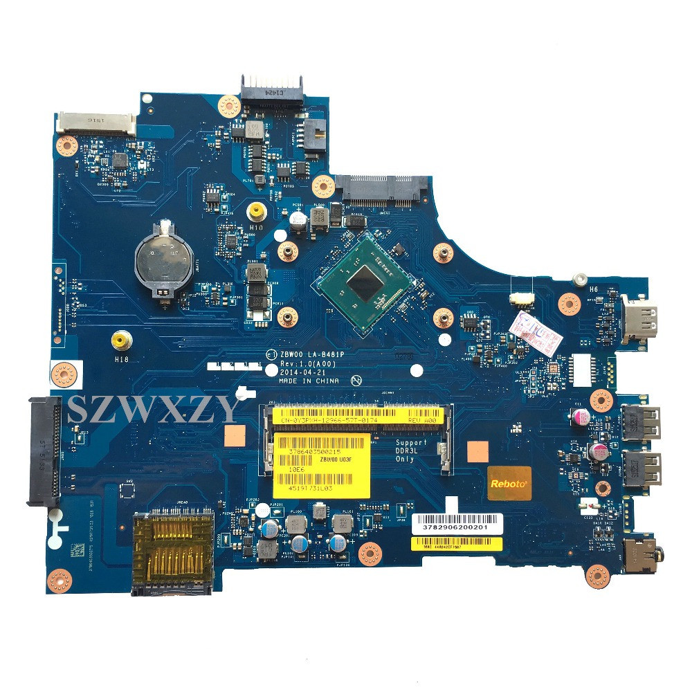 For DELL 15R 3531 Laptop Motherboard ZBW00 LA-B481P CN-0Y3PXH 0Y3PXH N3530 Processor DDR3L Full Tested