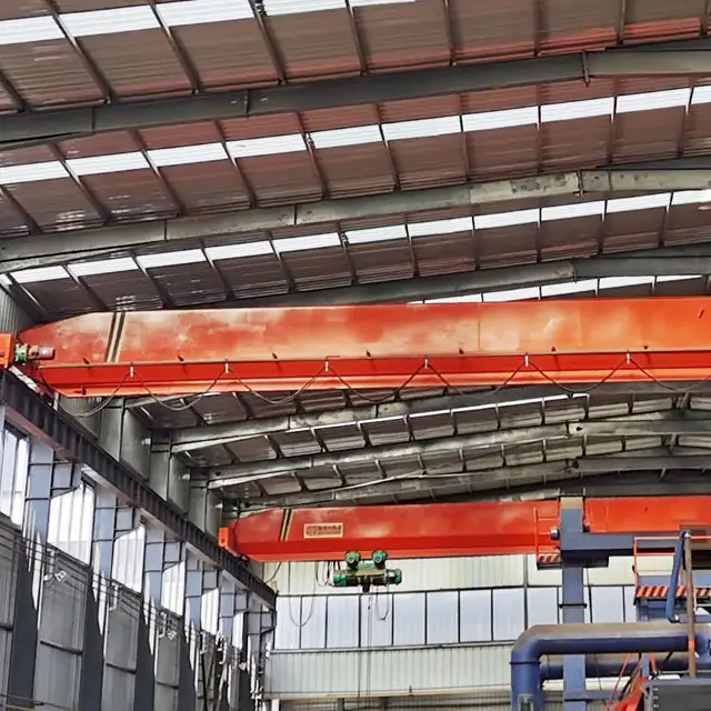 Customized Rail Mounted Electric Single Beam 15 Ton Overhead Crane For Factory