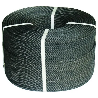 High quality high strength tarred kuralon resin rope corrosion resistant fishing rope