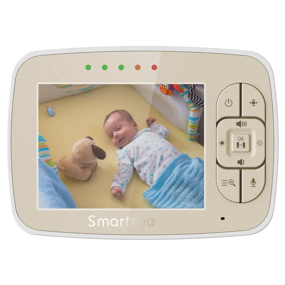 Newest Wireless White 3.5 Inch LCD Baby Monitor 900ft Operating Range Video Pan and Tilt Mini Baby monitor For Infant Safety