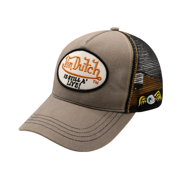 High quality 5 panel custom logo mesh trucker hats
