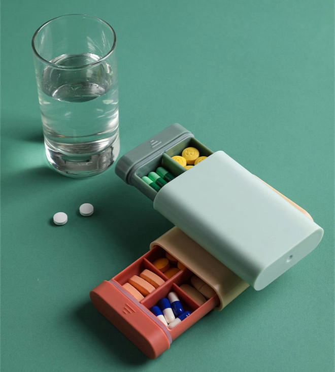 THO-8D280 Travel Medicine Dispensing Box Sealed Storage Box Sub-packing Mini Compartment Box