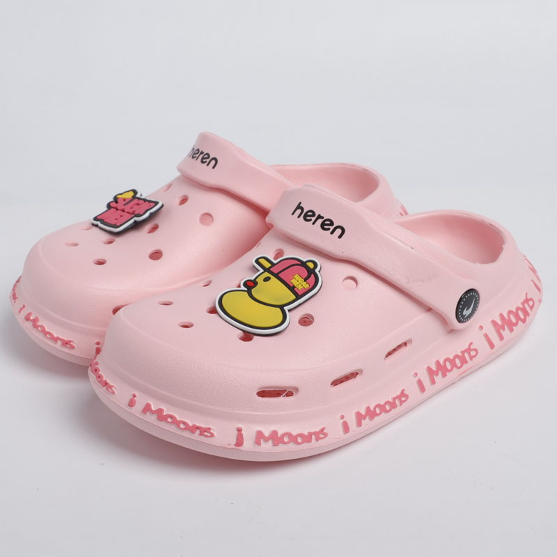 Wholesale kids fashion EVA garden shoes breathable beach croc slippers custom logo children casual beach sandals