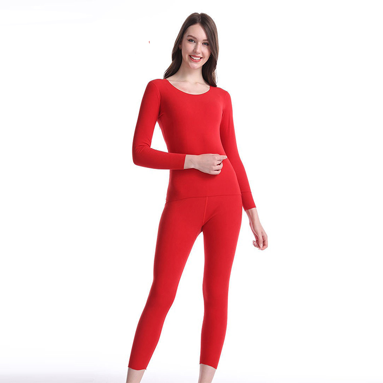 Hot Sale Winter Warm Women Long Johns Ultra Soft Long Top and Bottom 2 Pieces Set Breathable Stretch Thermal Underwear