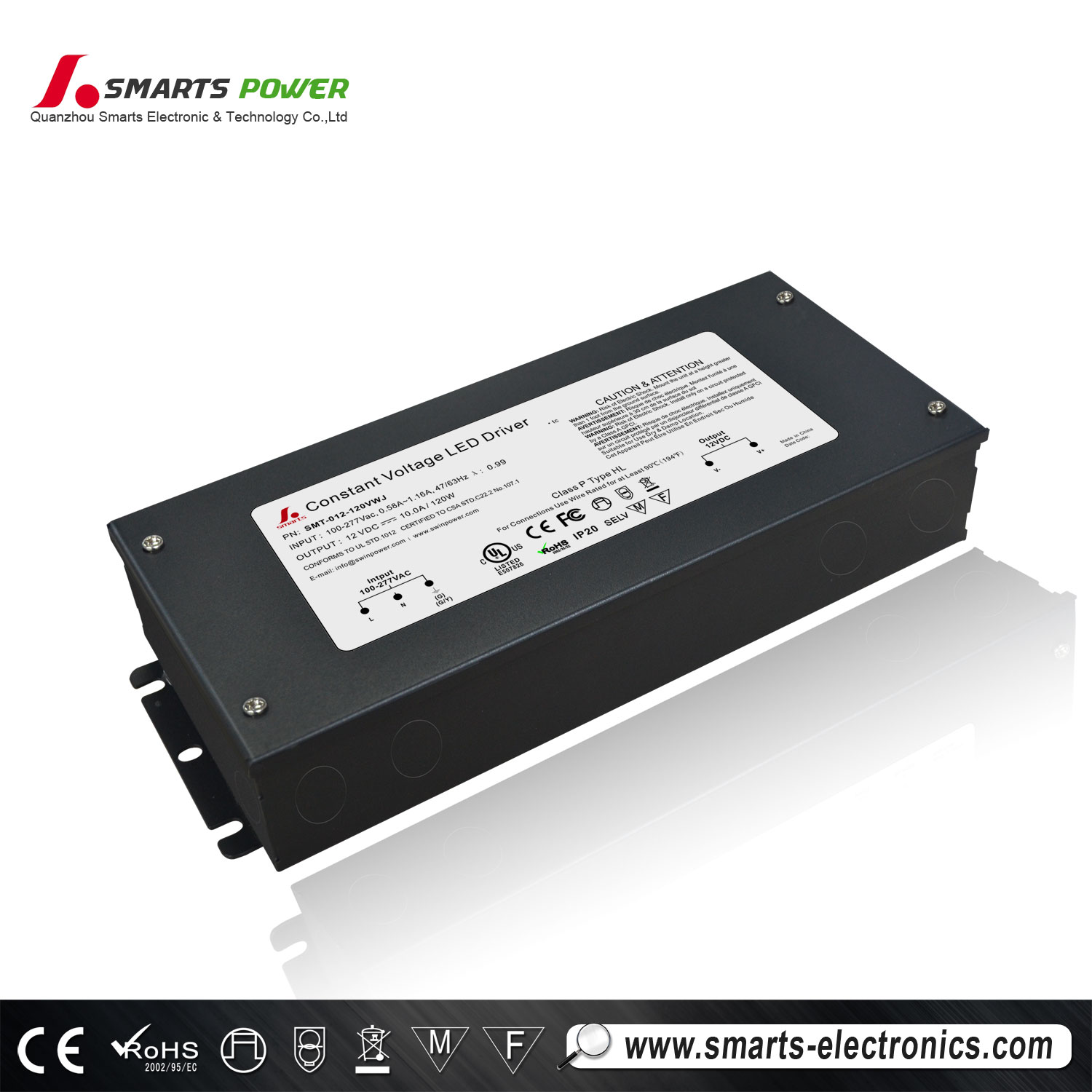 UL ROHS Listed 12VDC 100W LED Light Power Supply Manufacturers