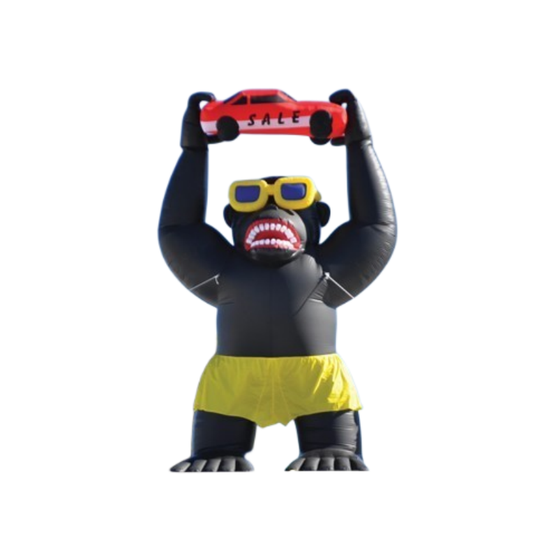 Рекламная надувная гигантская надувная машина Gorilla Hold с короткими солнечными очками для маркетинга