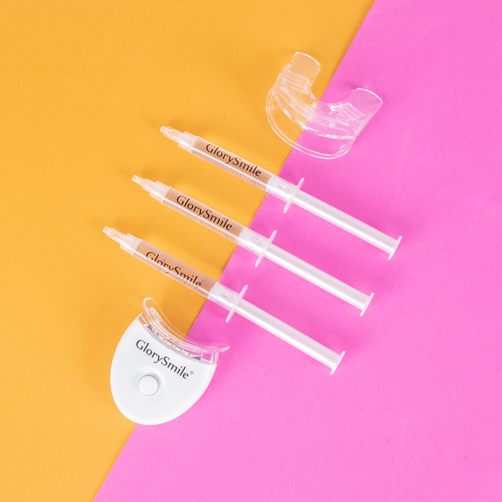 High quality logo dental bleaching teeth whitening kit with strips