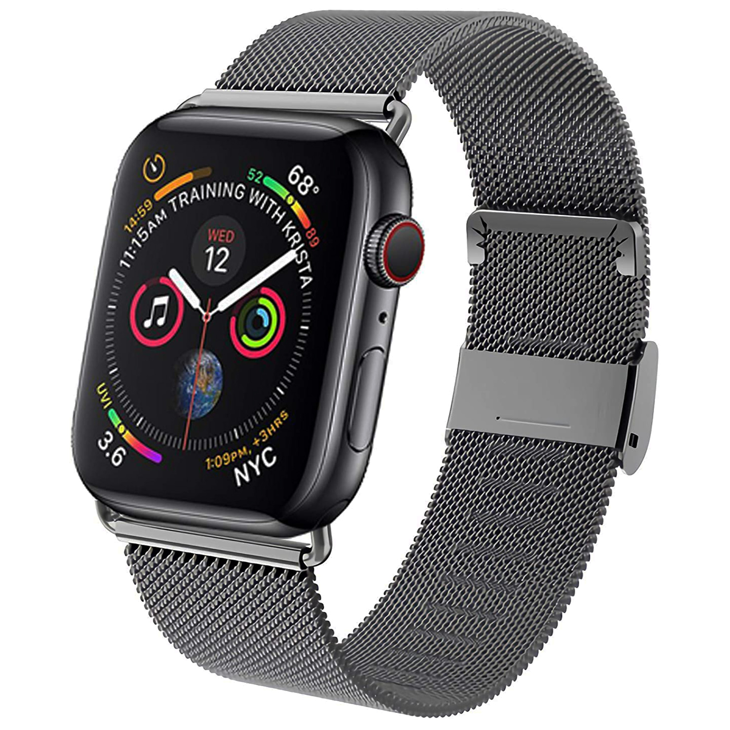 Ремешок «Миланская петля» для apple watch 38 мм 42 мм, браслет из нержавеющей стали с застежкой 40 мм 44 мм для iwatch series 5 4 3 2