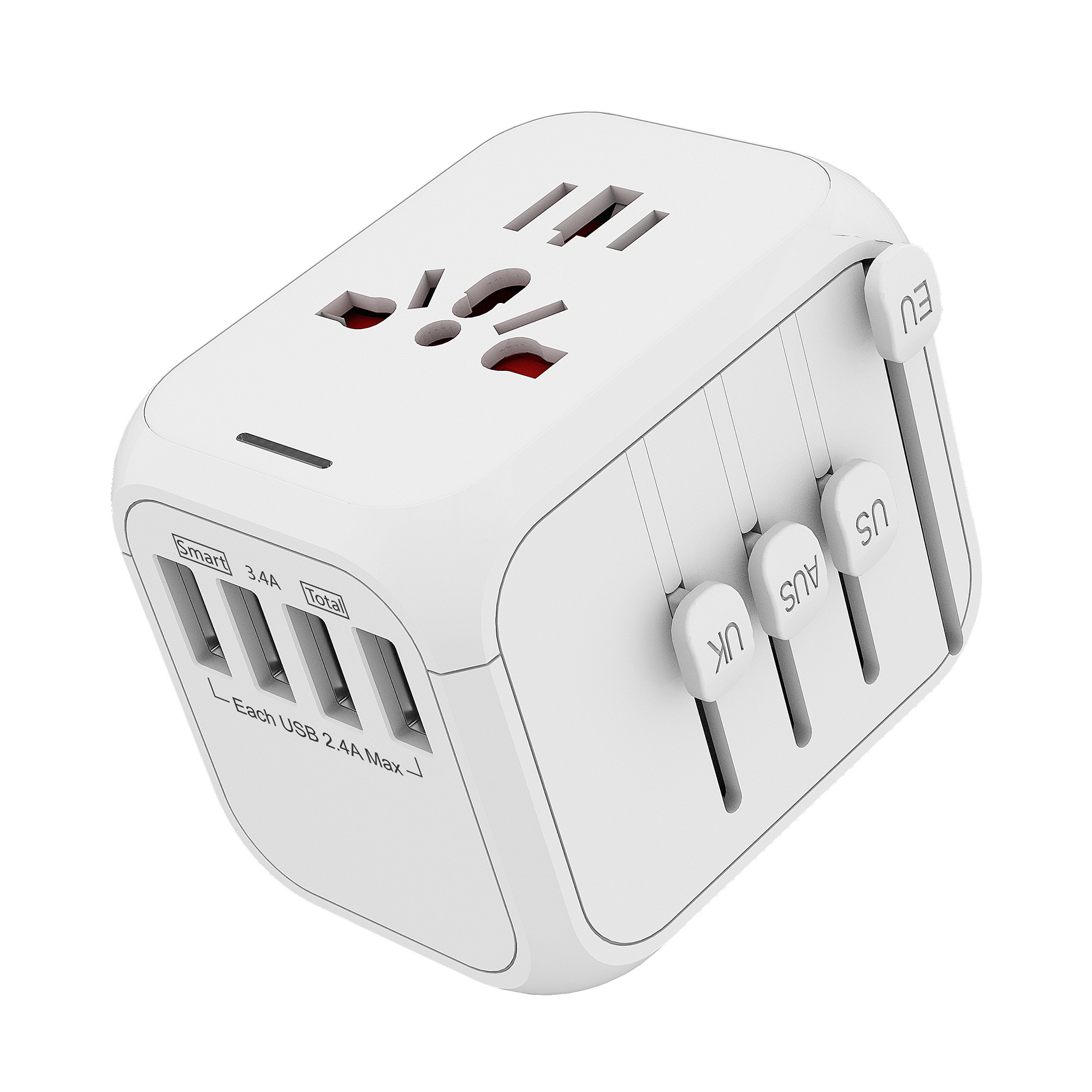 Универсальный адаптер питания с 4 usb-портами