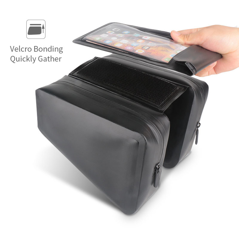 Bike Phone Front Frame Waterproof Bicycle Phone Mount Bag Cycling Top Tube Frame Bag
