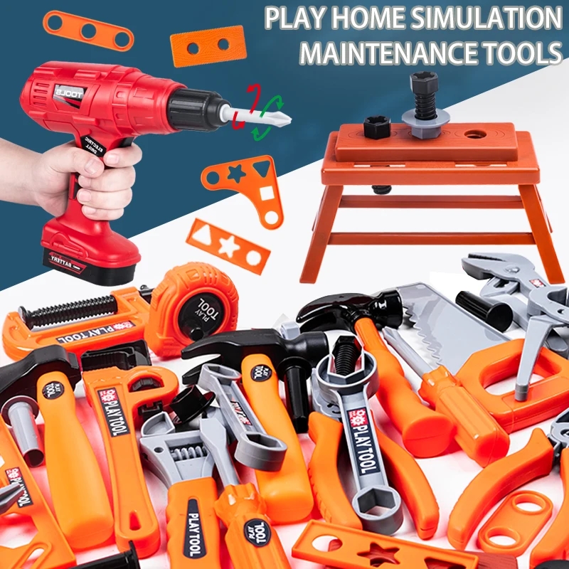 Children's toolbox set family toy repair simulation maintenance tools for babies