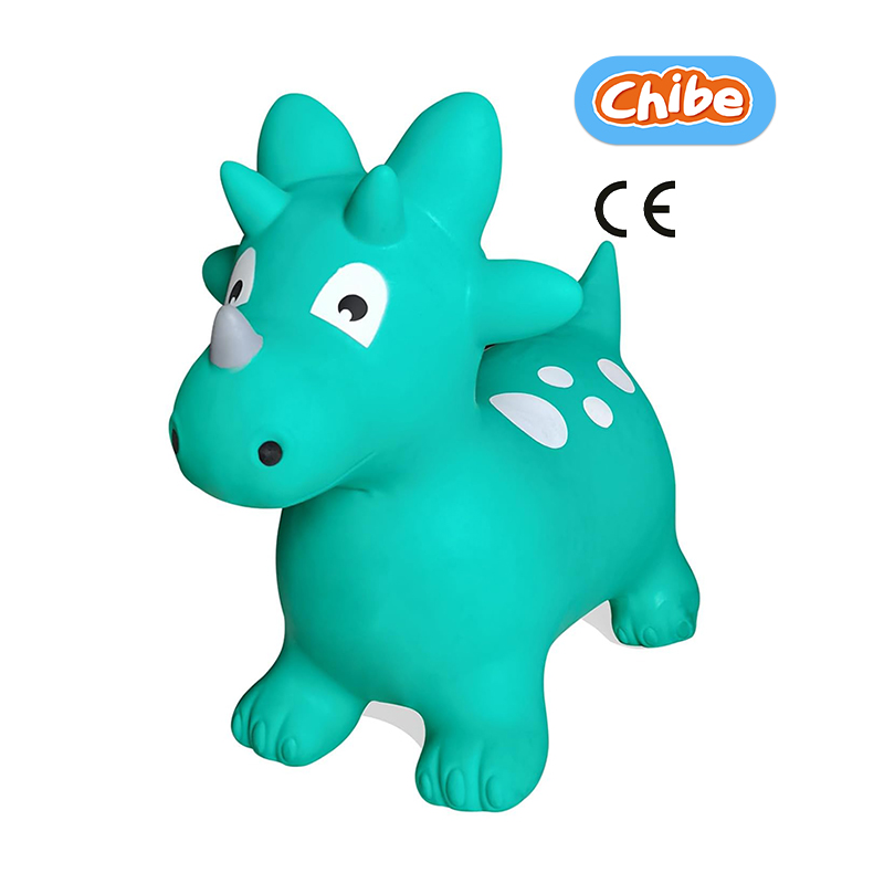 High Quality Rubber Soft Play Inflatable DINOSAUR TOY OEM ODM Ride on Bouncy Animal For Kids Toddlers Bouncing Animals With Pump
