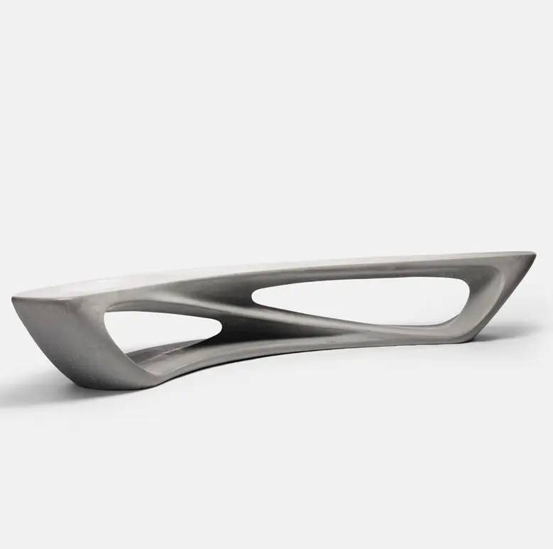 Ожидание, торговый центр levetation Garden Amanda Levete Drift Gloss Furniture Drift из стекловолокна, длинное скамное кресло