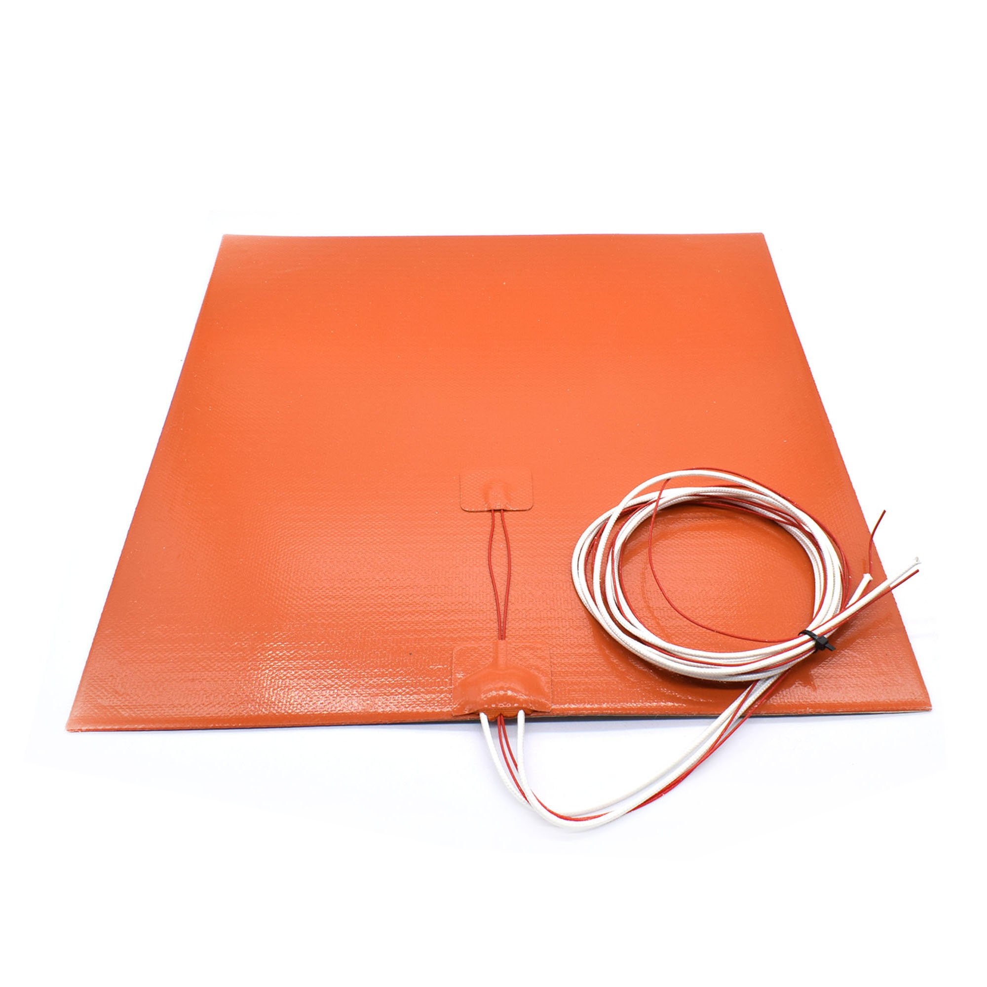 Orange Heating Pad Electric Silicone Rubber Heat Pads Waterproof Flexible 220V/24V 235mm/220mm/300mm /310mm/400mm For Hot Bed