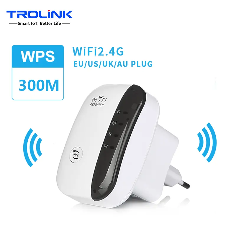 TROLINK Wireless Wifi Repeater Wifi Range Extender Router Wi-Fi Signal Amplifier 300Mbps Wi Fi Booster 2.4G WiFi Access Point