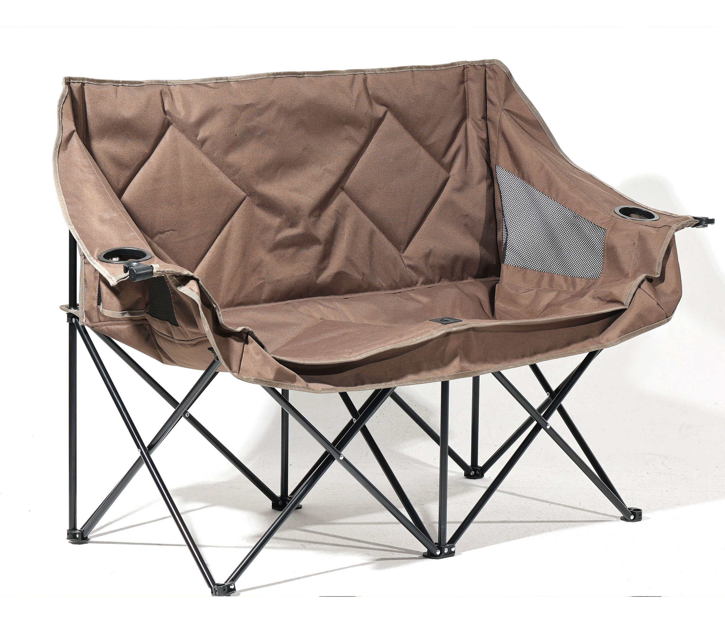 Factory price offering Comfort folding moon double bed coutdoor comfortable double folding chair
