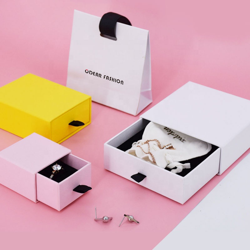Кахас Para Joyas изготовленным на заказ логосом Подарочная коробка для ювелирного кольца браслет ювелирных изделий ящик