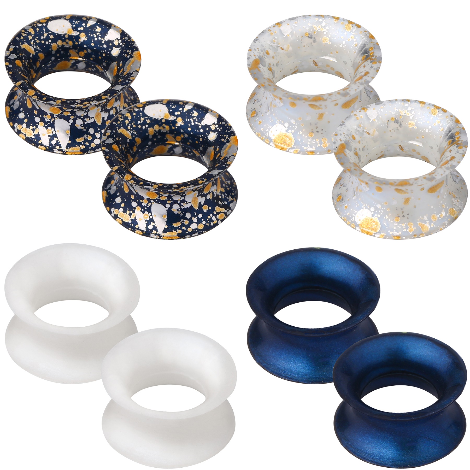 Silicone Ear Gauges Flexible Ear Tunnels Plugs Stretchers Expander Double Flared Flesh Ear Piercing Jewelry for Women Men
