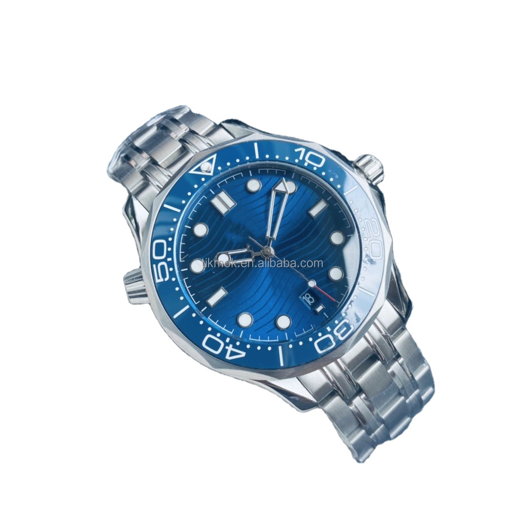 3A Quality Wrist Watch Brands Silver Stainless Steel Luminous Good Automatic Mechanical Movement Pocket Watch Sport Watch