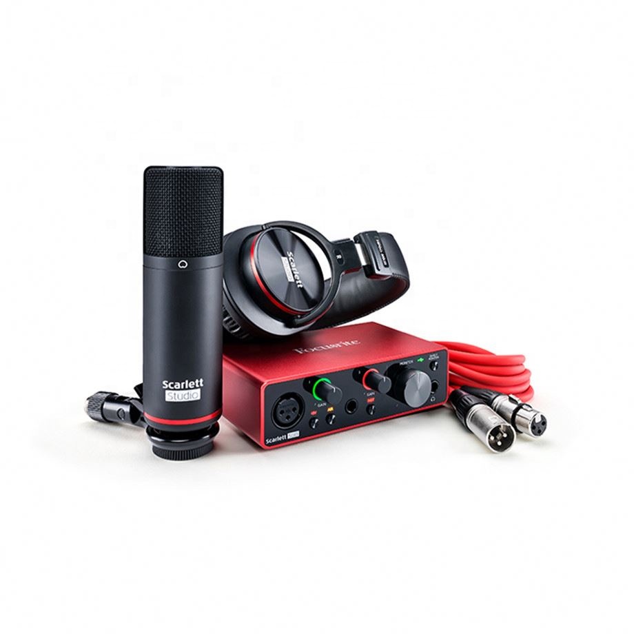 Focusrite Scarlett комплект микрофона Hedfon Профессиональный с звуковой картой для студийной записи
